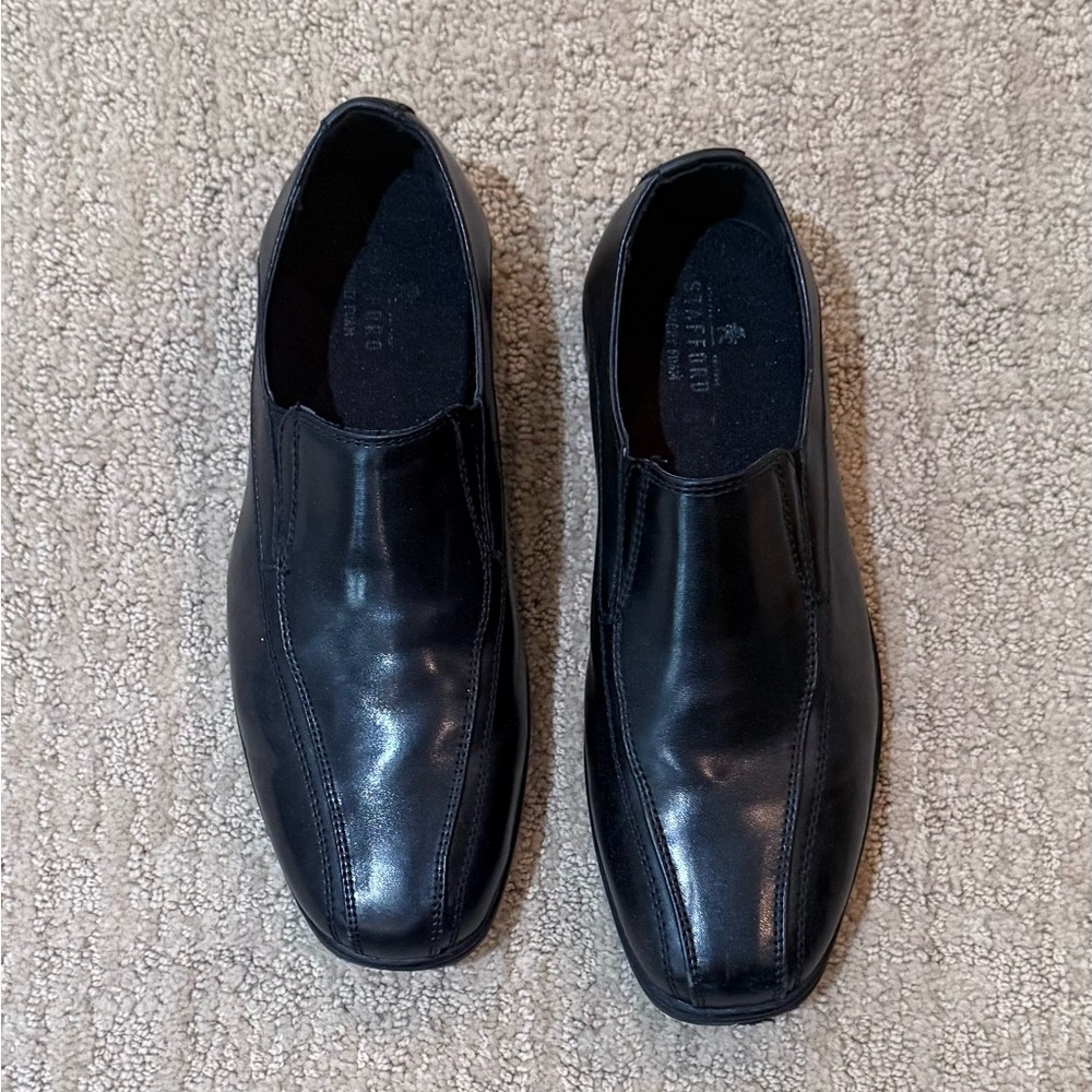 Boy’s Black Leather Slip-On Shoes